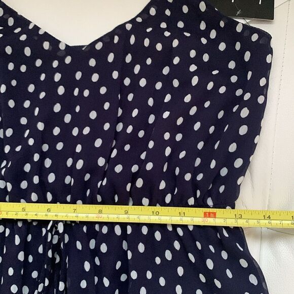 NWT By❤️By Summer Polka Dots Sleeveless Ruffle Mini Dress Size S - Picture 4 of 12
